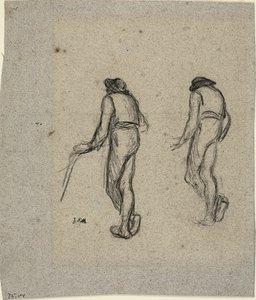 Dwa szkice chłopa widziane z tyłu autorstwa Jean Francois Millet