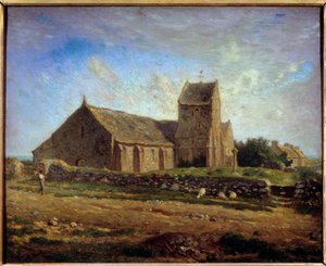 Widok kościoła w Greville Obraz Jeana Francois Milleta (1814-1875) 1871 Nd. 0,6x0,73 m Paryż, musee d