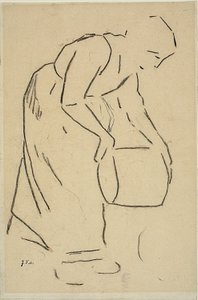 Kobieta opróżniająca wiadro autorstwa Jean Francois Millet