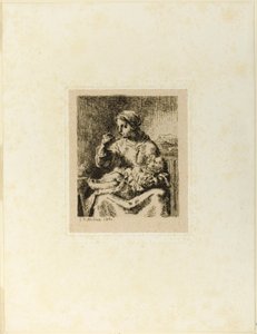 Kobieta karmi swoje dziecko autorstwa Jean Francois Millet