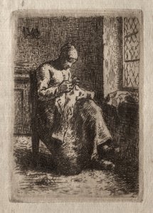 Kobieta do szycia. autorstwa Jean Francois Millet