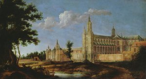 Widok opactwa Saint-Amand-les-Eaux, założonego 647 autorstwa Jean Francois Neyts