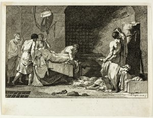Nabożeństwo Cymona lub pogrzeb Miltiade autorstwa Jean François Pierre Peyron
