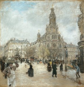 Place de la Trinité, Paryż, ok. 1886 (olej na płótnie)