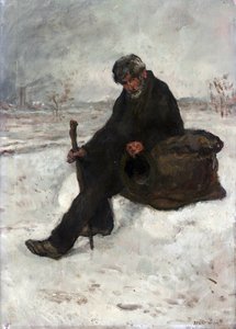 Filozof, Cheminot w śniegu autorstwa Jean Francois Raffaelli