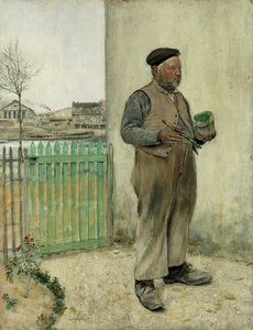 Mężczyzna właśnie pomalował swoje ogrodzenie autorstwa Jean Francois Raffaelli