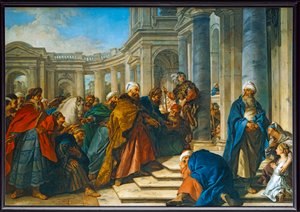 Le Dedain de Mardochee envers Aman - Pogarda Mardocheusza wobec Hamana ... autorstwa Jean François de Troy
