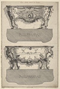 Wzory na dwie komody z „Livre de differents dessein de Comodes”, 1745-56
