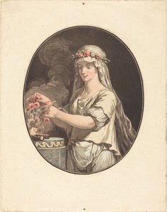 Młoda westalka autorstwa Jean François Janinet after Jean Jacques François Le Barbier I