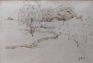 [Drzewa i zagajniki wokół Vichy]. autorstwa Jean Francois Millet