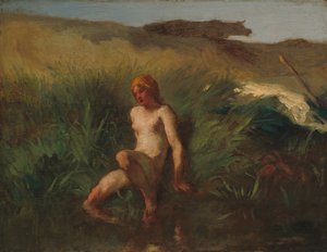 Kąpiący się autorstwa Jean Francois Millet