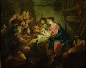Adoracja pasterzy, 1725 autorstwa Jean François de Troy