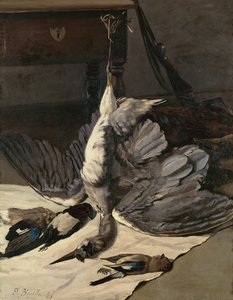 Martwa natura z czaplą, 1867 autorstwa Jean Frederic Bazille