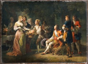 Ludwik XIV Francji deklarujący swoją miłość do Louise de la Valliere