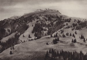 Hotele Rigi Kulm (zdjęcie czarno-białe) autorstwa Jean Gaberell