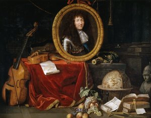 Alegoria Ludwika XIV, protektora sztuki i nauki autorstwa Jean Garnier
