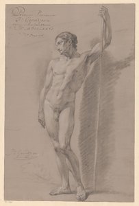 Akt męski stojący, widziany z przodu (I nagroda 1776) autorstwa Jean Grandjean