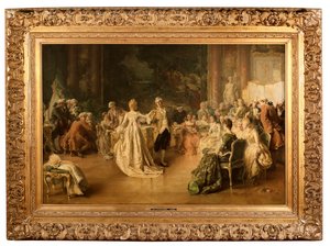 Menuet (olej na desce) autorstwa Jean Guillaume (1858 1931) Rosier