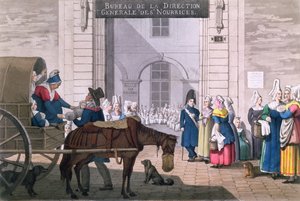 Le Bureau des Nourrices w Paryżu, ok. 1820 r. (rycina kolorowa)