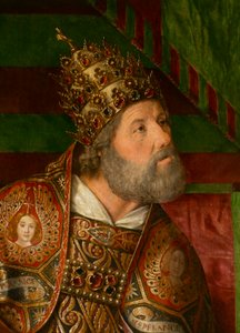 Święty Piotr, szczegół. Tryptyk mistrza z Moulins