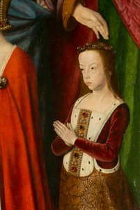 Suzanne de Bourbon, szczegół. Tryptyk mistrza z Moulins