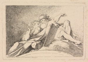 Dwaj prorocy autorstwa Jean Honoré Fragonard after Annibale Carracci