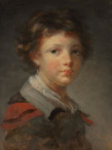 Chłopiec w płaszczu z czerwoną podszewką, lata 80. XVIII wieku autorstwa Jean Honore Fragonard