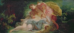 Cefal i Prokrys (olej na płótnie) autorstwa Jean Honore Fragonard