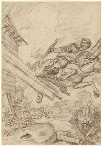 Don Kichot atakuje wiatrak autorstwa Jean Honore Fragonard