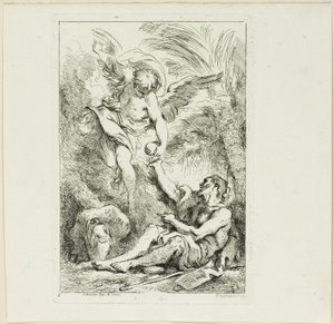 Pustelnik na pustyni autorstwa Jean Honore Fragonard