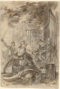 Izabela opuszcza swój dom, by śledzić Odorico i jego ludzi autorstwa Jean Honore Fragonard