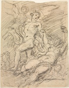 Orfeusz i Eurydyka (recto) autorstwa Jean Honore Fragonard