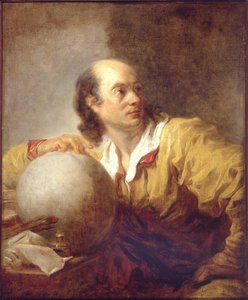 Portrait of Jerome Lalande (1732-1807) (Joseph Jerome Lefrancois de Lalande) - Obraz Jean Honore Fragonard (1732-1806) - ca 1769 - Olej na płótnie - 72x59,5 - Petit Palais, Musee des Beaux-Arts de la Ville z Paryża autorstwa Jean Honore Fragonard