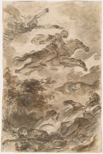 Rinaldo, Astride Baiardo, odlatuje w pogoni za Angeliką autorstwa Jean Honore Fragonard