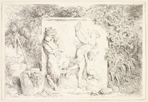 Tańczące satyry z Bachanaliów, czyli zabaw satyrów autorstwa Jean Honore Fragonard