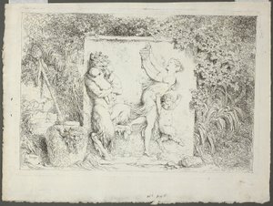 Rodzina Satyrów, z Bachanaliów lub Zabaw Satyrów autorstwa Jean Honore Fragonard