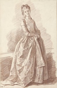Młoda kobieta stoi twarzą w twarz autorstwa Jean Honore Fragonard