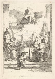 Uczta Antoniego i Kleopatry, ca. 1764. autorstwa Jean Honore Fragonard