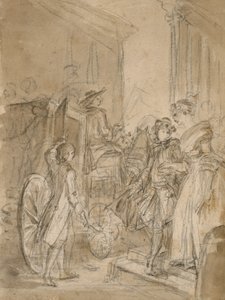 Wyjazd autokarem, ok. 1780-89 autorstwa Jean Honore Fragonard
