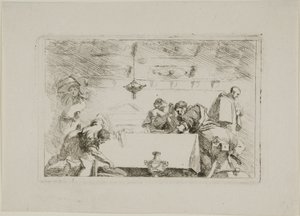 Uczniowie w Emaus autorstwa Jean Honore Fragonard