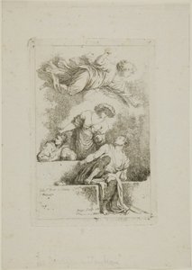 Uczniowie przy grobie autorstwa Jean Honore Fragonard