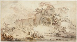 Zatrzymany wózek autorstwa Jean Honore Fragonard