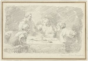 Wieczerza w Emaus autorstwa Jean Honore Fragonard