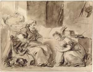 Nieznany obraz autorstwa Jean Honore Fragonard
