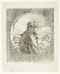 Voltaire widziany z profilu autorstwa Jean Huber