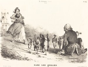 Zaparkuj kręgle autorstwa Jean Ignace Isidore Grandville