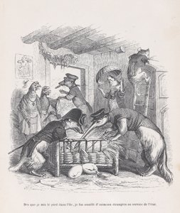 Jak tylko postawiłem stopę na wyspie... ze Scen z życia prywatnego i publicznego..., ok. godz. 1837-47. autorstwa Jean Ignace Isidore Gérard