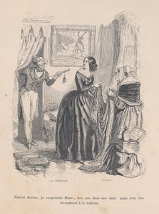 Jako nowy Acteon zaskoczyłem Dianę, nie w wannie, ale w łazience z dilerem. ..., 1843 autorstwa Jean Ignace Isidore Gérard