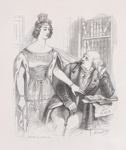 Żegnaj, pieśni z Dzieł wszystkich Bérangera, 1836. autorstwa Jean Ignace Isidore Gérard