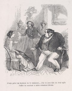 Zostałem pozbawiony szczęścia by go podnieść... Sto razy widziałem zwinnego rywala..., 1843. autorstwa Jean Ignace Isidore Gérard